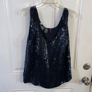 Plus Size Silk Lined Sequins Tank Top